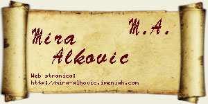 Mira Alković vizit kartica